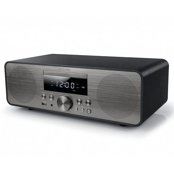 Muse m-880 btc black steel / microcadena 80w con altavoces integrados