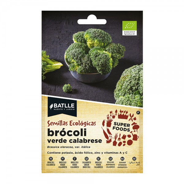 Sobre con semillas eco "super foods" de brocoli calabrese