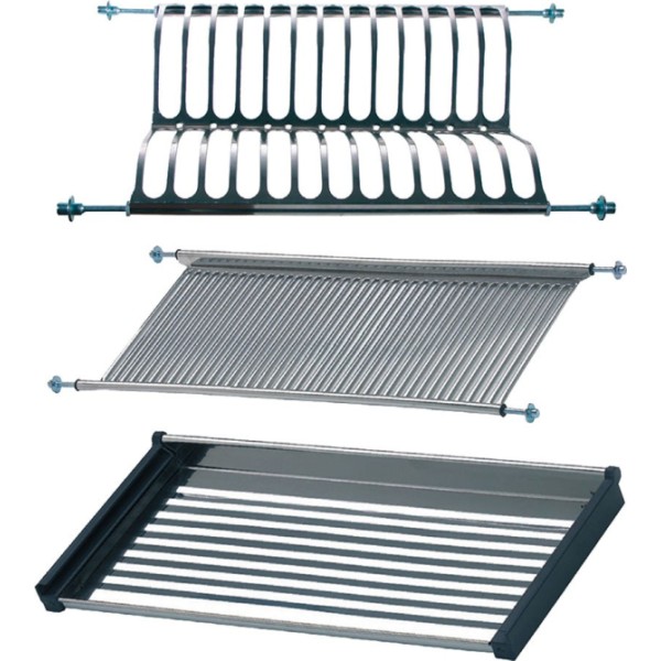 Escurreplatos y vasos para armario, ecr01, acero inoxidable, 900 x 280 x 65 mm