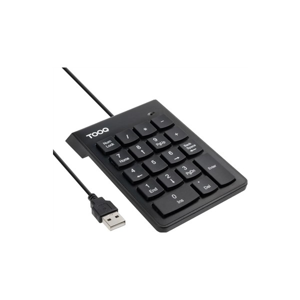 Tooq teclado usb numérico 19 teclas negro
