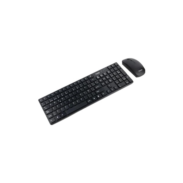 Tooq teclado+ratón tqkmw-3102 slim inalámbr negro
