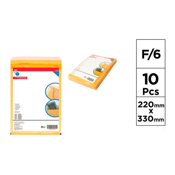 Sobre de burbujas f/6 220 x 330 mm, 10 uds